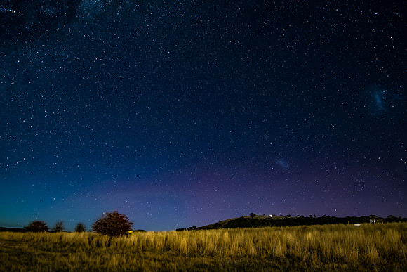 Stargazing at the Winter night sky coloured by Aurora Diffuse