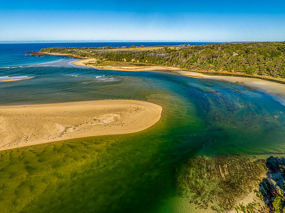 Mallacoota Inlet where the sea meets the river