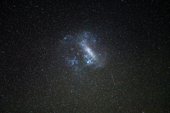 Stargazing at the celestial night sky and Large Magellanic Cloud
