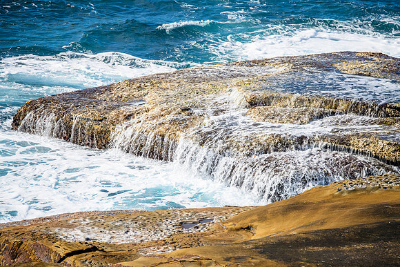 The sea and the rock platform