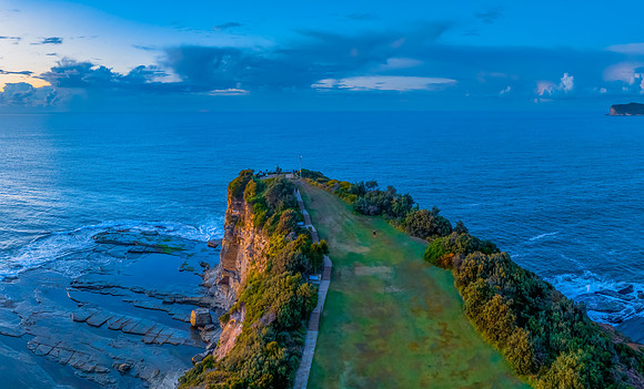 Sunrise sea views and The Skillion