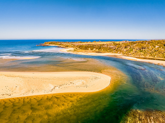 Mallacoota Inlet where the sea meets the river