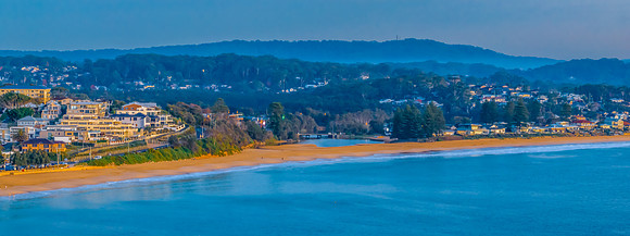 Reverse sunrise panorama over Terrigal