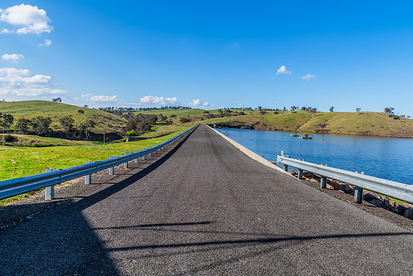Calm Waters and Rural Hills at Chifley Dam