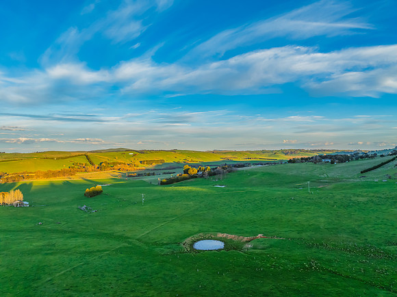 Golden Hour Light Over the Countryside