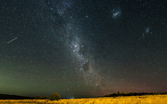In the dark of the night the Milky Way Galaxy lights up the sky