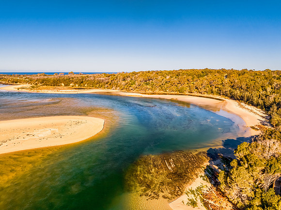 Mallacoota Inlet where the sea meets the river