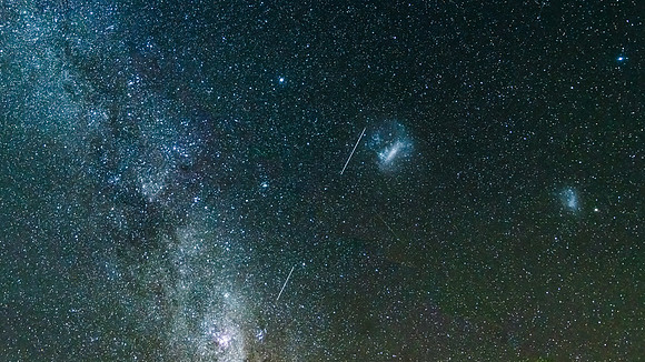 In the dark of the night the Milky Way Galaxy lights up the sky