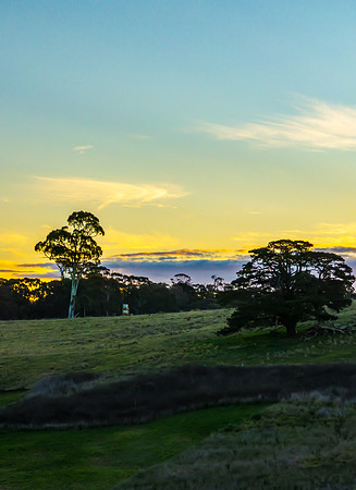 Golden Hour Light Over the Countryside
