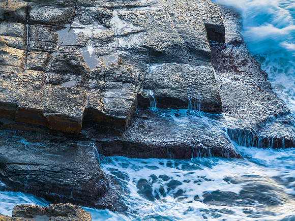 Sunrise sea views and rocky inlet
