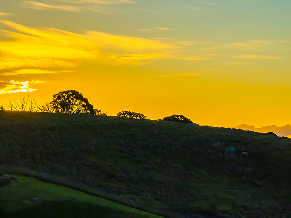 Golden Hour Light Over the Countryside