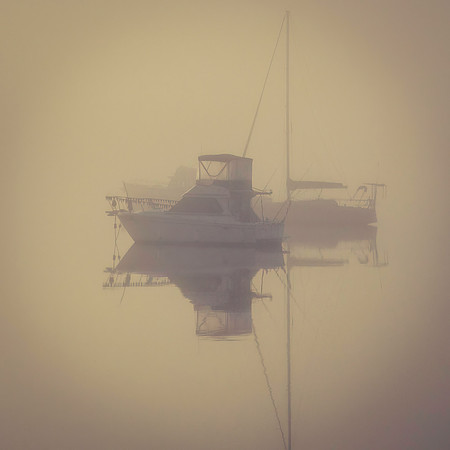 Fog, Boats and Soft Reflections