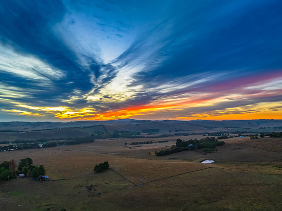 Dawn over the countryside