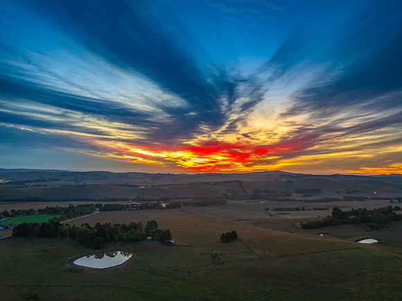 Dawn over the countryside