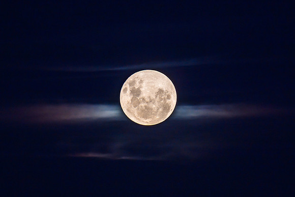 Full Moon Rising at the Waterfront