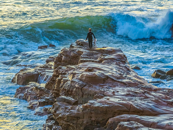 Top down Winter Sunrise and Surfs Up