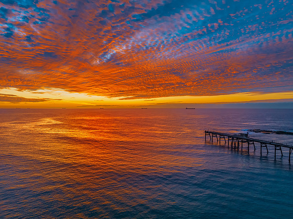 Sunrise at the seaside with beautiful cloudcover