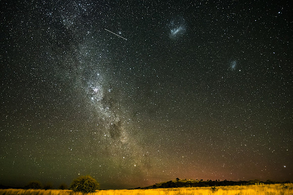 In the dark of the night the Milky Way Galaxy lights up the sky