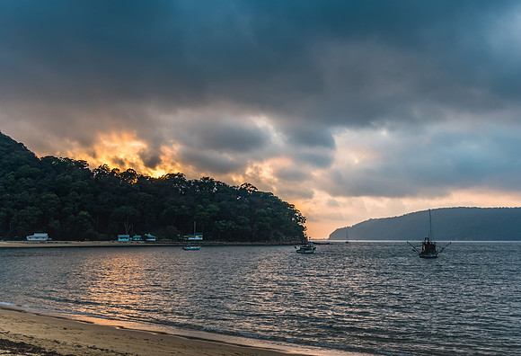 Early Morning Clouds on the Bay