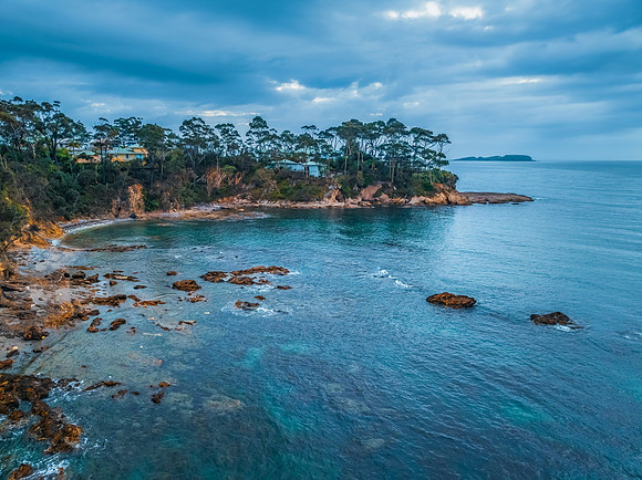 Cloudy Sunrise Seascape at Denhams Beach