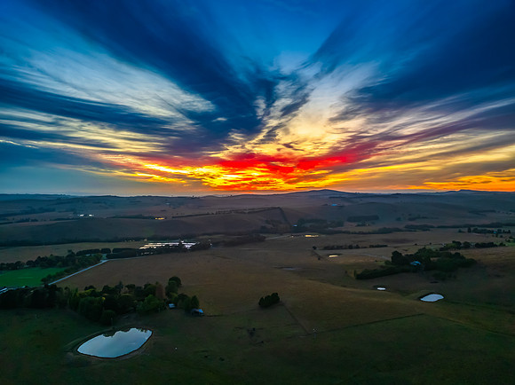 Dawn over the countryside