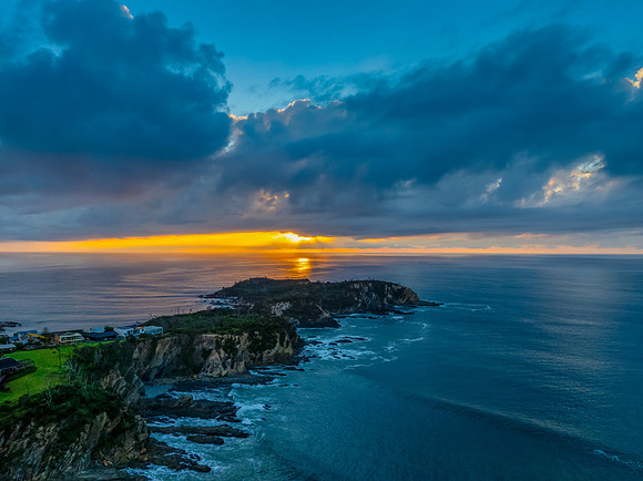 McKenzies Beach Autumn Sunrise with Clouds