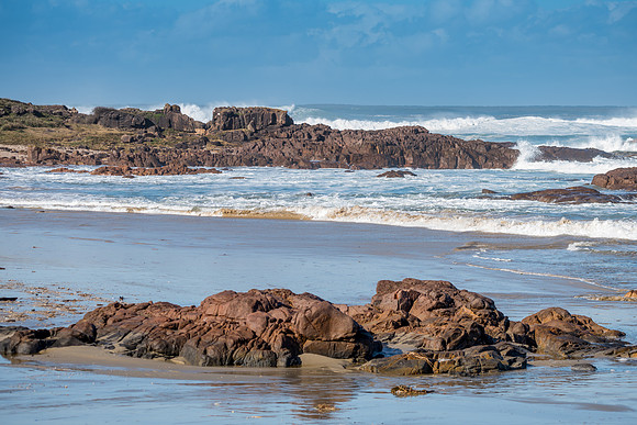 Turbulent and discoloured sea water - A wild day at the seaside
