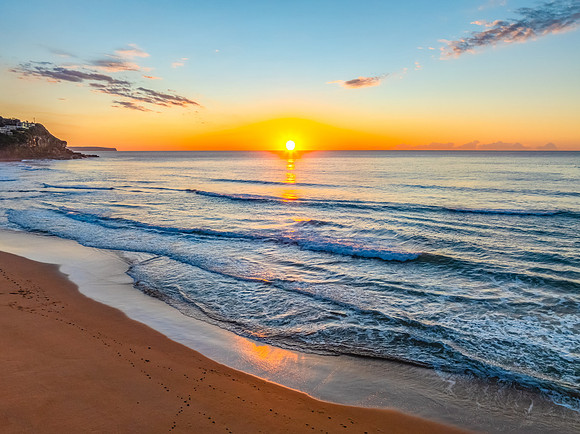Northern Beaches Sunrise at the seaside with rain clouds