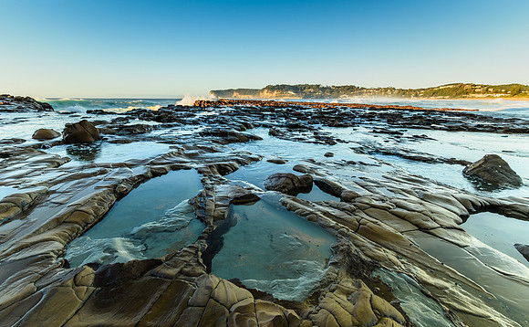 Early Morning Rock Platform Seascape