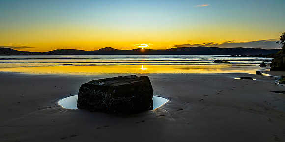 Aerial sunrise at the beach