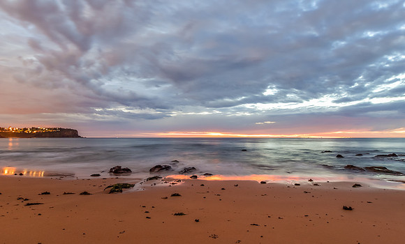 Cloudy Sunrise Seascape