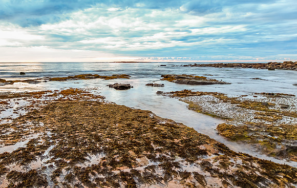 Cloudy Sunrise Seascape