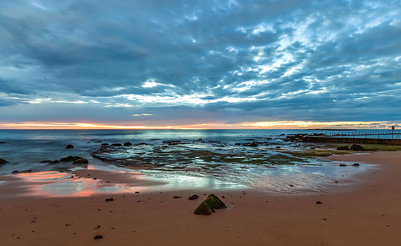 Cloudy Sunrise Seascape