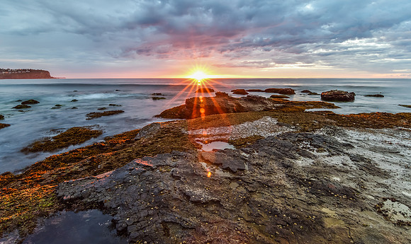 Sunburst Sunrise Seascape