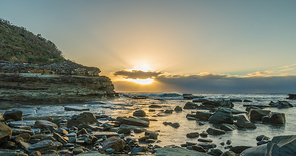 Rocky Daybreak Seascape