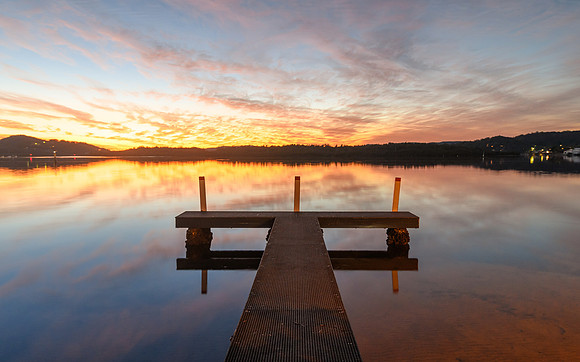 Sunrise Waterscape and Reflections on the Bay