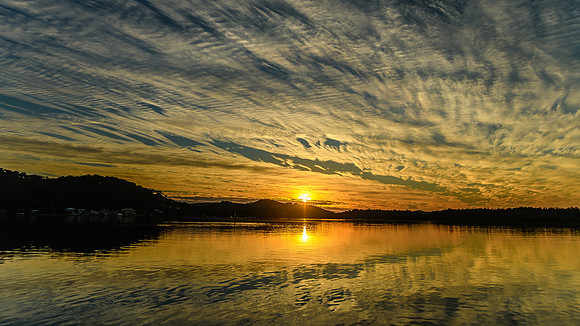 Sunrise Waterscape and Reflections on the Bay