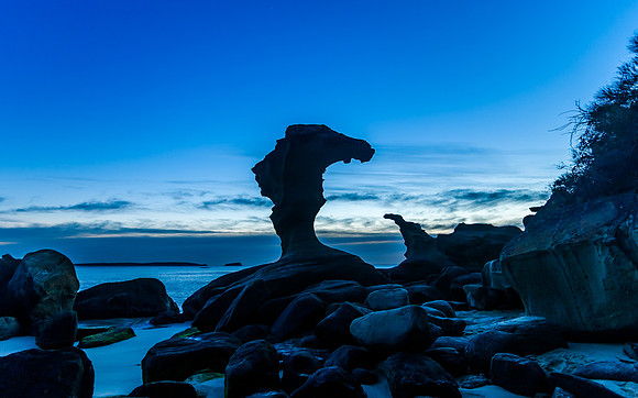 Seaside Rock Formations at Daybreak