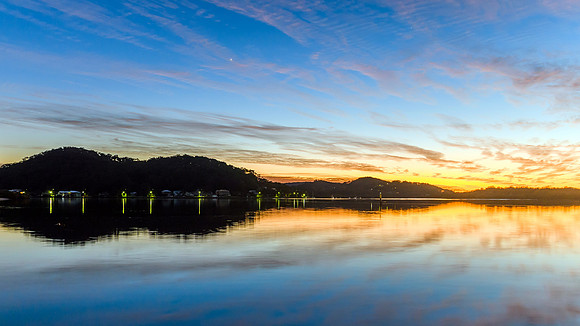 Sunrise Waterscape and Reflections on the Bay