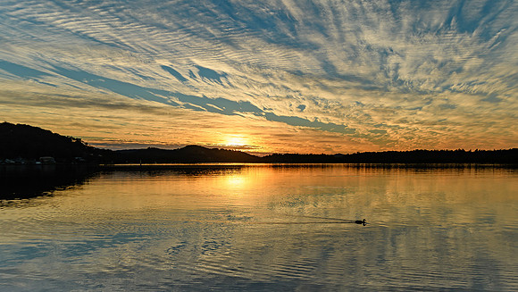 Sunrise Waterscape and Reflections on the Bay