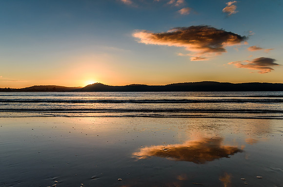 Sunrise Seascape with Reflections