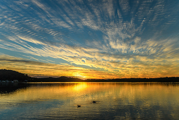 Sunrise Waterscape and Reflections on the Bay
