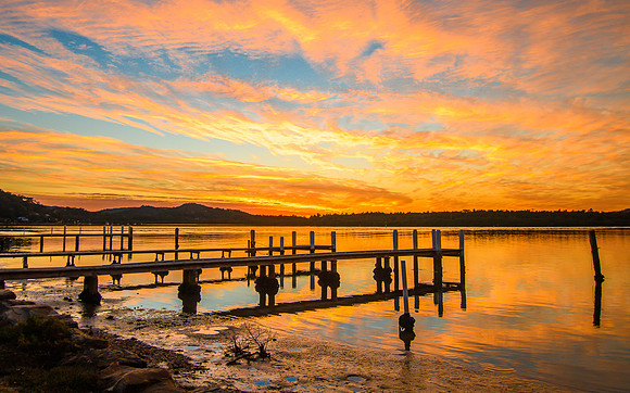 Sunrise Waterscape over the Bay