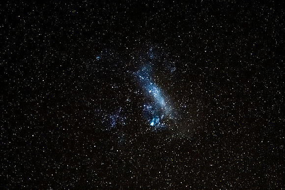 Stargazing at the celestial night sky and Large Magellanic Cloud