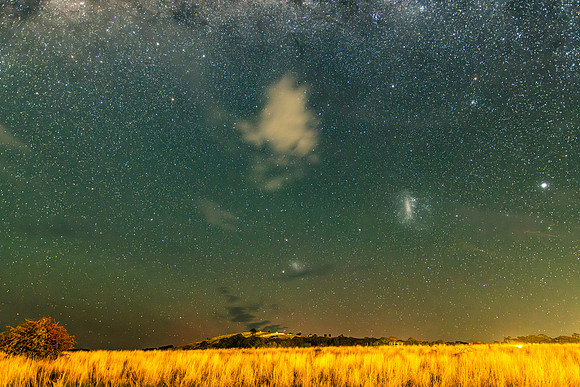 The Milky Way Galaxy with some light cloud