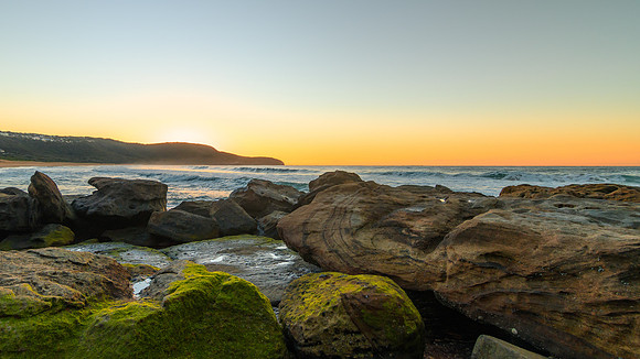 Rocky Shore Seaside Sunrise