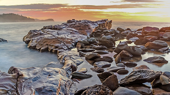 Rocky Sunrise Seascape