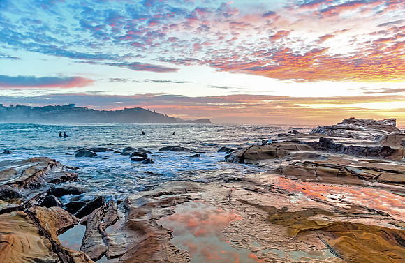 Rocky Sunrise Seascape