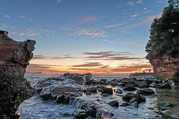 Rocky Sunrise Seascape