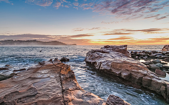 Rocky Sunrise Seascape